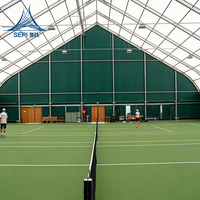 Carpa Modular Temporal de Aluminio para Todas las Estaciones, Refugio Multiusos para Campos de Fútbol, Canchas Deportivas y Almacenamiento en Almacenes Industriales