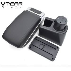 Vtear Boîte de rangement élégante en ABS et cuir PU <span class=keywords><strong>pour</strong></span> <span class=keywords><strong>accoudoir</strong></span> <span class=keywords><strong>avant</strong></span> de voiture avec porte-gobelet USB, accessoires intérieurs <span class=keywords><strong>pour</strong></span> Proton Saga 2015-2018 - Product Image 6