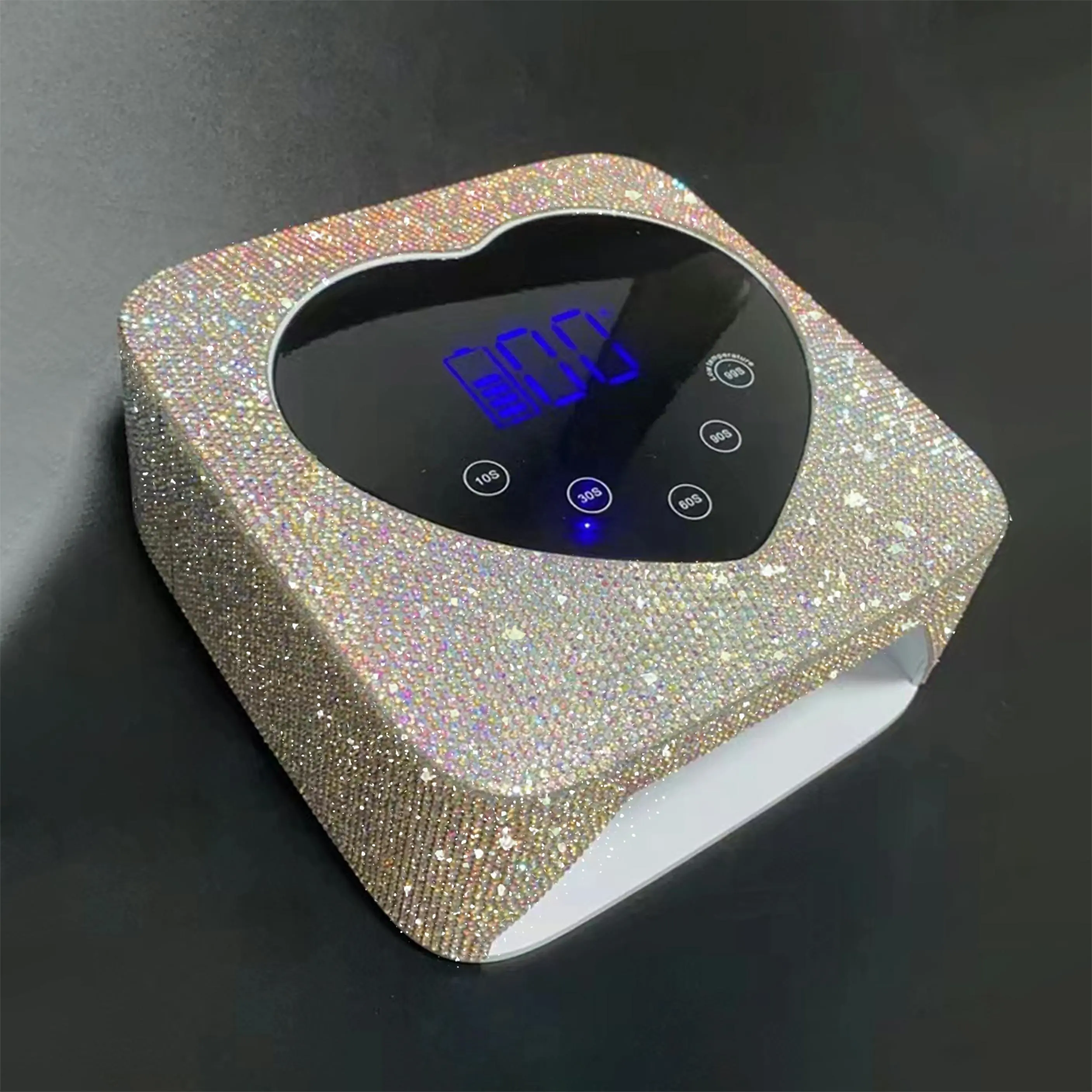 Iksbeauty 72w Heart-shape Rhinestone Nail Lamp Professional Rechargeable Uv Led Light Cordless gel Nail Manicure Dryer