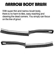 Brosse de nettoyage Brosse de nettoyage de coulis avec poignée dure Scrub Deep Tile Joints Stiff Angled Bristles for Shows