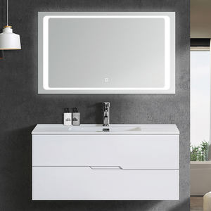 100cm <b>Wall</b>-<b>Mounted</b> Multipurpose <b>Corner</b> <b>Bathroom</b> Modern Style Sink Mirror <b>Cabinet</b> With LED Mirror - Product Image 1