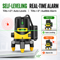 Niveau laser croisé vert autonivelant de qualité supérieure IP54 avec valise portable pour l'alignement mural sur chantier