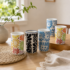 Ensemble de verres à shot mexicains en porcelaine colorée haut de gamme, faits à la main, personnalisés et en gros, de 2 à 3 oz, pour les soirées à base de vin et de tequila - Product Image 3