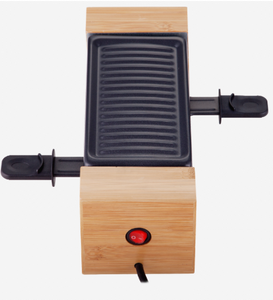Mini barbecue électrique d'intérieur en bambou, plaque de cuisson sans fumée, revêtement antiadhésif PTFE, pour <span class=keywords><strong>2</strong></span> <span class=keywords><strong>personnes</strong></span>, usage domestique et commercial, Gourtmex <span class=keywords><strong>Raclette</strong></span> - Product Image 3