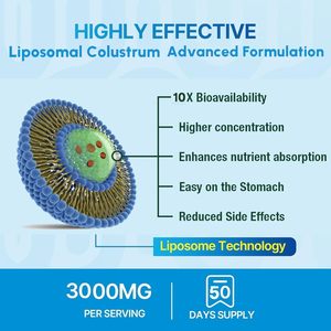 תוסף אבקת קולוסטרום בקר מזונת עשבים 60% חלבון <span class=keywords><strong>IgG</strong></span> גבוה 3000 מ\\\"ג אבקת קולוסטרום ליפוזומלית לבריאות המעיים, תמיכה חיסונית - Product Image 6