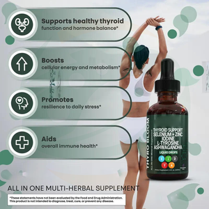 Suplemento Natural para Bem-Estar da Tireoide com Marca Privada OEM, Gotas de Suporte à Tireoide para Equilíbrio Hormonal Diário e Energia - Product Image 2