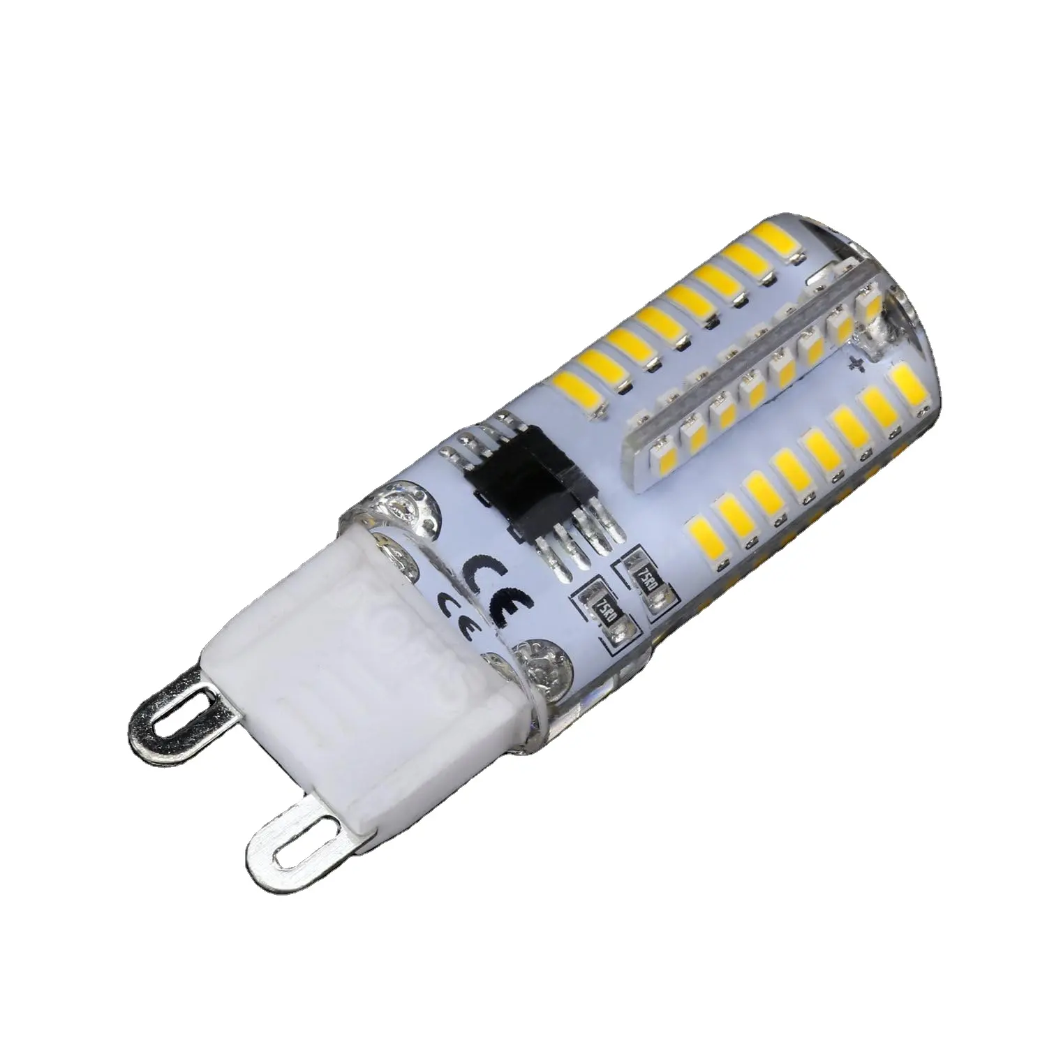 SHENPU lampu pijar LED dasar Pin G9, 6 pak 120V 230V AC SMD dapat diredupkan