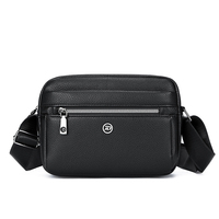 Sac bandoulière pour homme en PU, imperméable, léger, antivol, résistant aux rayures, multi-poches, réglable