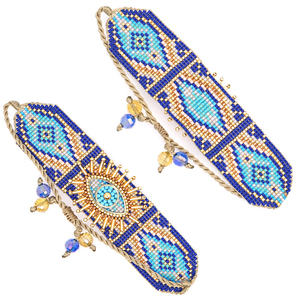 Pulsera hecha a mano de ojos malvados, pulsera de cuentas de semillas Miyuki, 2020 - Product Image 3