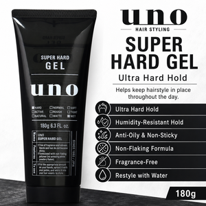 Gel coiffant sans rinçage Uno Super Hard Gel 180g, pour cheveux secs, tenue forte, nourrissant, hydratant, effet texturant, unisexe - Product Image 3