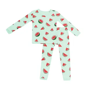 Hot Sale Wholesale Fruit Collection Pattern Toddler Pajamas Zipper Baby Romper Bamboo Fiber Fabric Custom Romper Baby Clothes