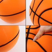 Ballon de sport d'intérieur pour enfants, taille 3, en mousse PU souple, faible bruit, entraînement, anti-stress, logo personnalisé, vente en gros, ballon de basket silencieux