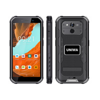 Prix d'usine UNIWA 963 PRO, smartphone robuste étanche double SIM 5,5 pouces LCD Octa Core LTE, 4 Go + 64 Go, 5000 mAh, Android 13, IP68