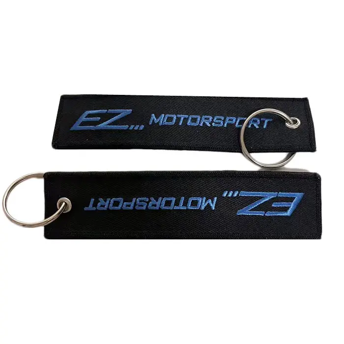 Custom Logo Geborduurd 2 Zijden Stof Sleutelhanger Sleutelhanger Auto Geschenken Sleutelhanger Sleutelhanger Sleutelhanger