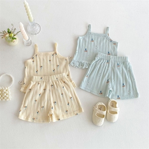 [Non rimborsabile e non sostituibile] Set con top a fascia per bambine 2026 Nuovo Stile, Pantaloncini stampati alla moda con motivo a cartoni animati - Product Image 2