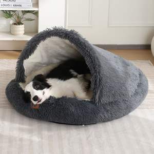 Cama para Perros Cálida y Ecológica de Invierno, Diseño Cuadrado, Patrón Sólido, Cerrada, con Relleno de Espuma Viscoelástica, Lavable a Mano - Product Image 2