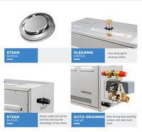 Generatore di Vapore Elettrico Atcsteam AT-W 12kW in Acciaio Inox con Controllo Bluetooth e WiFi Tramite App, Ecologico per Uso Commerciale Turco
