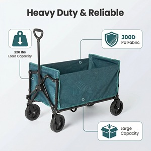 Chariot de camping pliable tout-terrain personnalisé, réglable, pour jardin, plage, pique-nique, camping - Product Image 4