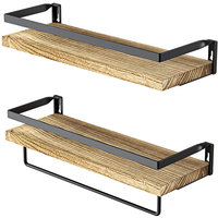 Étagères murales flottantes en bois, décoratives pour la maison, pour chambre à coucher, accroche du mur, porte-vêtements