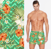 Tissu imprimé par sublimation court de surf recyclé UV 50 Board pour vêtements de sport, lingerie, maillots de bain pour filles