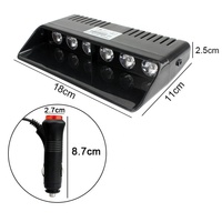 Luces de Emergencia para Auto S1, Rojas y Azules, 12V LED, Luces Estroboscópicas de Advertencia para Parabrisas, 16 Patrones de Destello, Lámparas de Señalización Estroboscópicas para Tablero de Auto