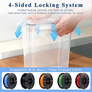 Set di 6 Contenitori Ermetici in Plastica da 4L per Organizzare Dispensa e Cucina, Ideali per Cereali, Farina, Pasta, Noci e Alimenti Secchi - Product Image 2