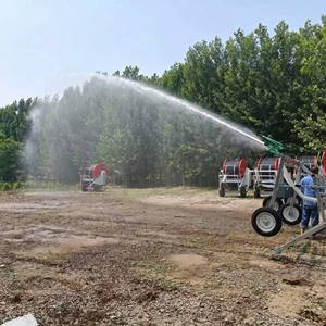 Machine d'irrigation <span class=keywords><strong>automatique</strong></span> avec enrouleur de tuyau de 75 mm et 300 m, pulvérisateur d'eau agricole mobile robuste, norme CE ISO, JP75 300 OEM - Product Image 2