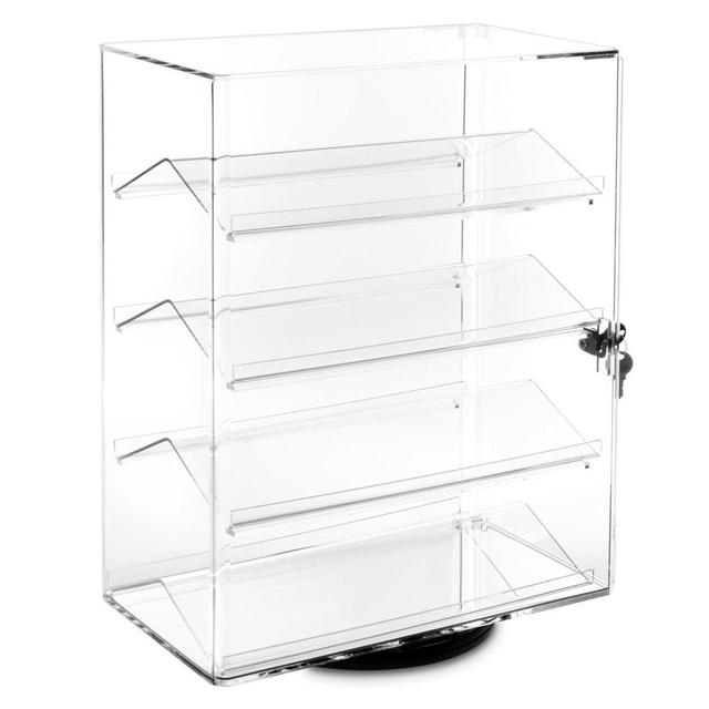 4 Tier Rotating Acrylic Display Case Plexiglass Jewelry Display Cabinet Jewelry Cabinet Showcase