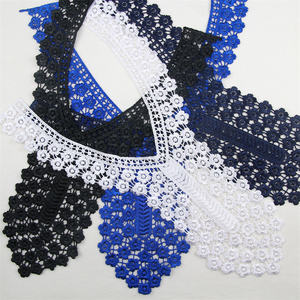 Bordado cuello encaje agua Soluble algodón Guipur dos lados blanco químico guipur encaje <span class=keywords><strong>Collar</strong></span> para mujeres - Product Image 4