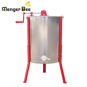 Extracteur de miel manuel Dadant 3 cadres MengerBee avec engrenages, composants centraux en acier inoxydable, équipement d'apiculture - Product Image 4