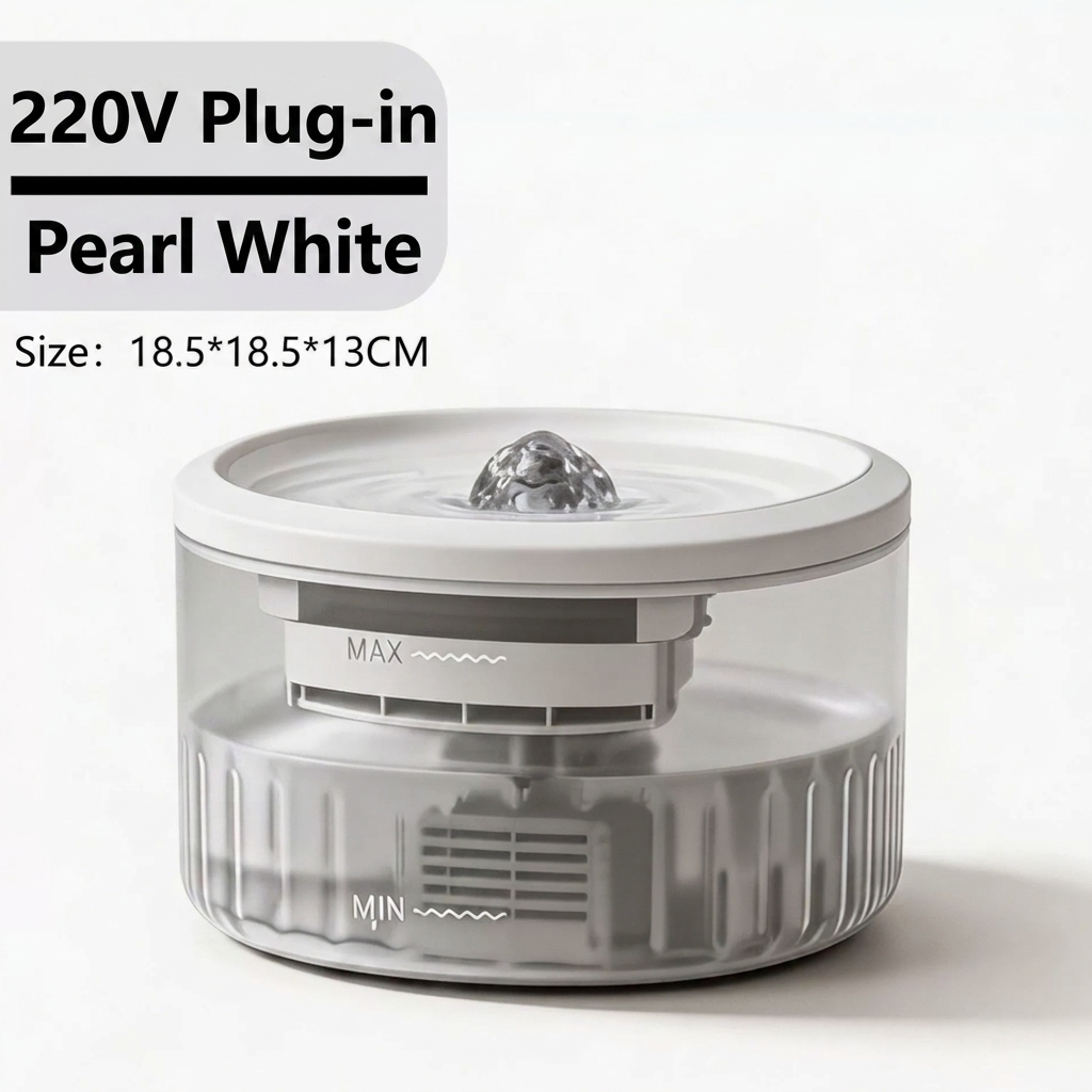Plug-in&nbsp;: fontaine pour animaux de compagnie, blanc perle