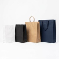 Sac cadeau en papier argenté métallisé personnalisé avec poignée en ruban, emballage de luxe pour boutique de marque