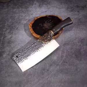 Longquan Area fatto a mano piccolo loto coltello da cucina tradizionale cinese in acciaio inossidabile per tagliare la lama fai da te di grado OEM personalizzazione - Product Image 1