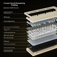 Clavier de jeu HEXGEARS Z2 Lite 75% 82 touches, tri-mode BT, aluminium CNC, interrupteurs Kailh Mulan, échangeables à chaud, joint d'étanchéité, RGB, 5000 mAh