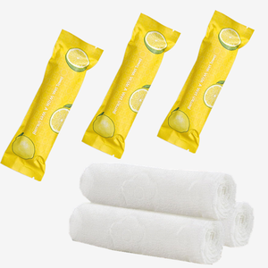 Serviette en coton blanche pour la maison, 8x8 pouces, serviette humide parfumée Oshibori emballée individuellement - Product Image 4