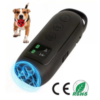 Dispositif anti-aboiement pour chien en plastique, 3 modes ultrasoniques, rechargeable 1500 mAh, répulsif portable d'extérieur avec LED