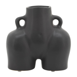 Vaso in ceramica a forma di mezzo corpo astratto, moderno, in gres, per decorazioni da soggiorno, vaso chic per composizioni floreali - Product Image 1