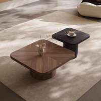 Ensemble de tables basses carrées modernes en MDF pour salon et chambre - Design luxueux et durable