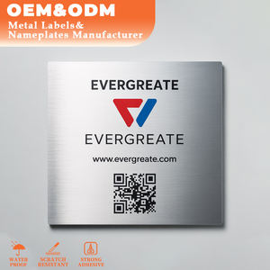 Placa de Identificación de Aluminio Adhesiva Impermeable con Logotipo Metálico en Relieve 3D de Acero Inoxidable de Alta Calidad - Product Image 1