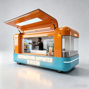 Carrito de Comida Móvil con Ruedas y Equipamiento de Cocina Completo para Venta de <span class=keywords><strong>Hot</strong></span> Dogs y Comida Callejera - Product Image 4
