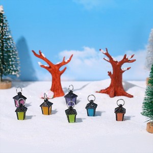 Mini Lantern Pendant <b>Led</b> <b>Light</b> Keychain Christmas Decor Resin Novelty Ornament - Product Image 1