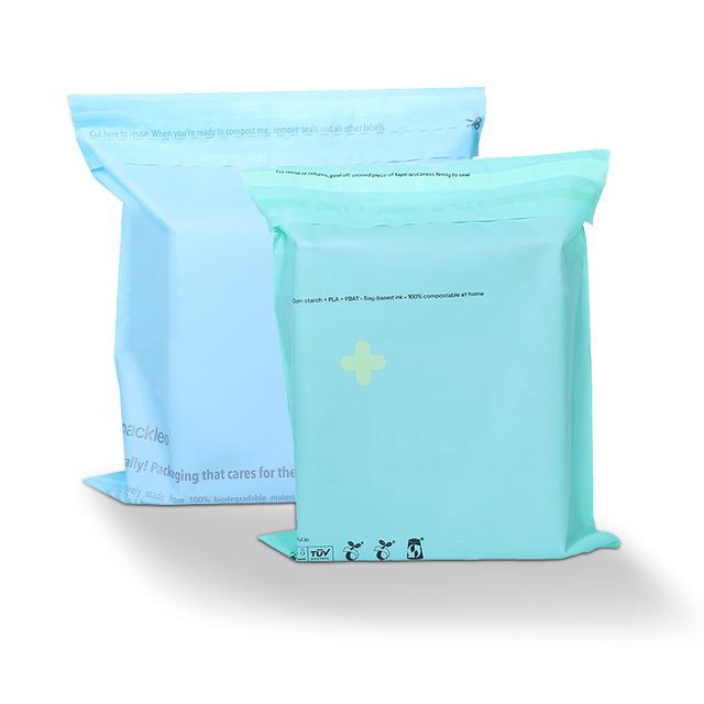 Biodegradable Compostable Mailing Bag with Zipper for Clothing Garment Shipping Package Eco-Friendly Packaging Solution