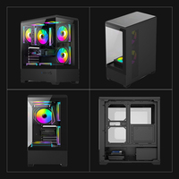 Wholesale Gaming PC Case White Tempered Glass MicroATX/ITX Desktop Computer Tower, Support 330mm GPU & 170mm CPU Cooler