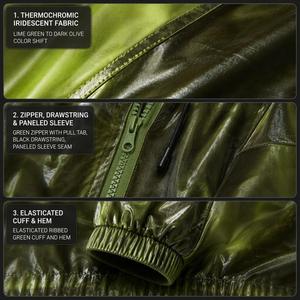 Veste coupe-vent matelassée unisexe pour l'hiver, toile thermosensible, thermochromique, respirante, légère, streetwear - Product Image 3