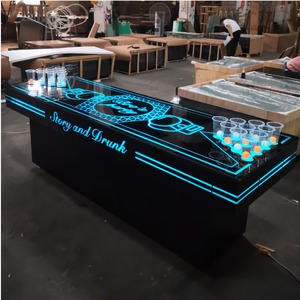 Wholesale LED - Lit Bar <strong>Beer</strong> Pong <strong>Table</strong> with Customizable Neon Design for Nightclub Gaming Event and Party Use - Product Image 4