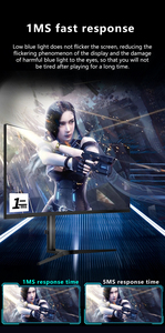 จอคอมพิวเตอร์สำหรับเล่นเกม Rebecah Factory ขนาด <span class=keywords><strong>27</strong></span> 32 34 นิ้ว แบบโค้ง FHD/QHD/UWQHD 165Hz จอกว้างไร้ขอบ จอ LED สำหรับเดสก์ท็อป - Product Image 5