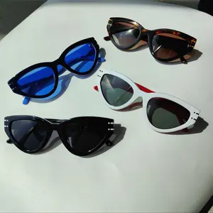lentes de sol luxury designer ce cat.3 uv400 polarized wholesale retro cat eye leopard acetate sunglasses