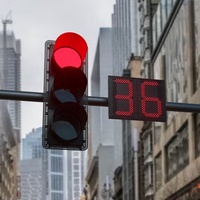 800mm * 600mm deux chiffres trois couleurs RS485 LED feu de signalisation compte à rebours