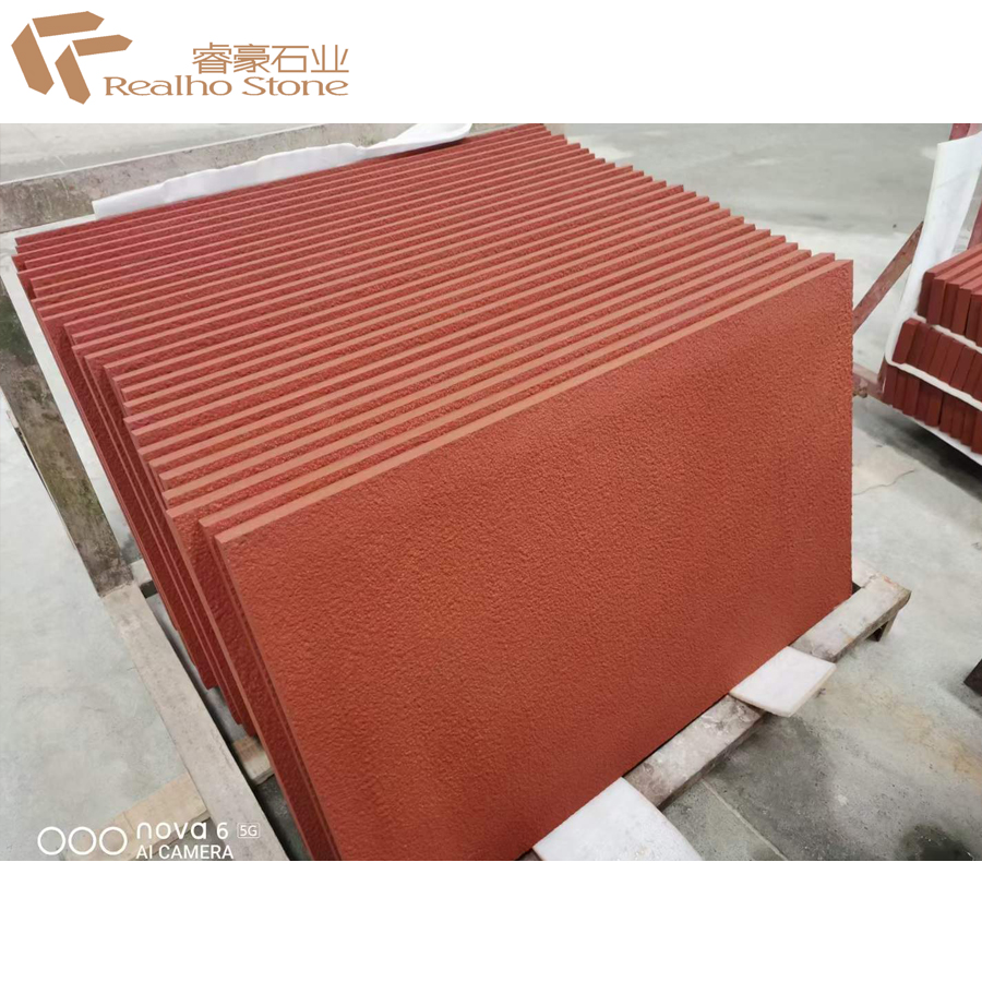 Natural Red Sandstone Crazy Paving Stone Indoor & Outdoor Wall Cladding