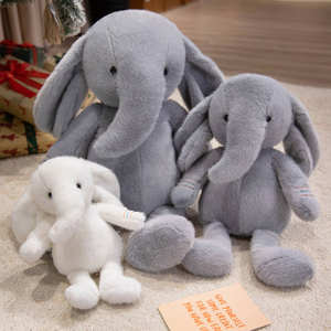 Recién llegado, elefante de peluche familiar, Animal relleno, almohada para dormir, regalo de cumpleaños para niños, muñeco de juguete de elefante de simulación suave - Product Image 6